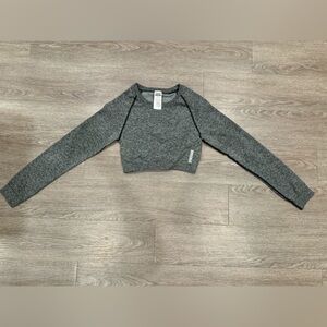 Gymshark Grey Cropped Compression Top